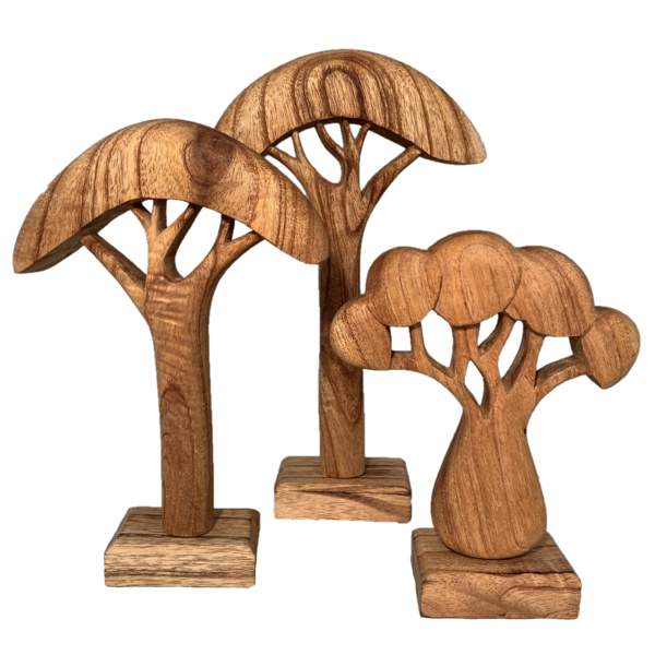 Papoose juguetes africanos árboles naturales 3pc