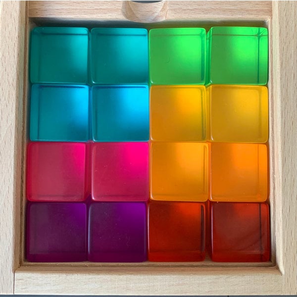 Toys papoose Bright Lucite Cubes 16pc
