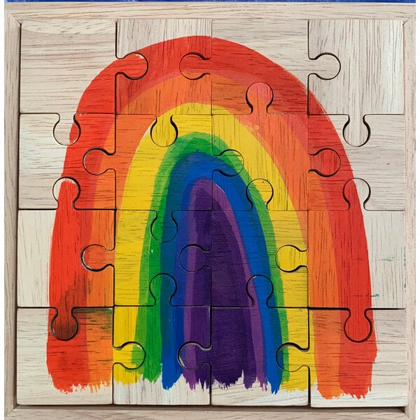 Papoose Juguetes Bright Rainbow Puzzle 16pc