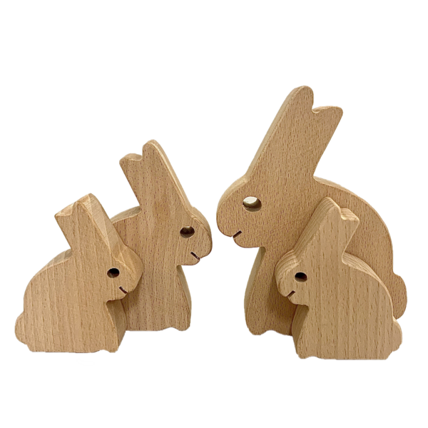 Papoose Joys Bunny Family 4pc