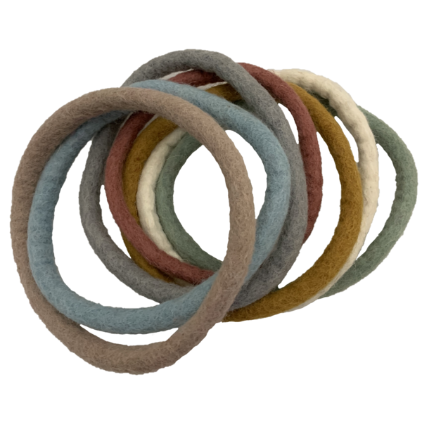 PAPOOSE Toys Earth Felt Rings Piccolo set 7pc
