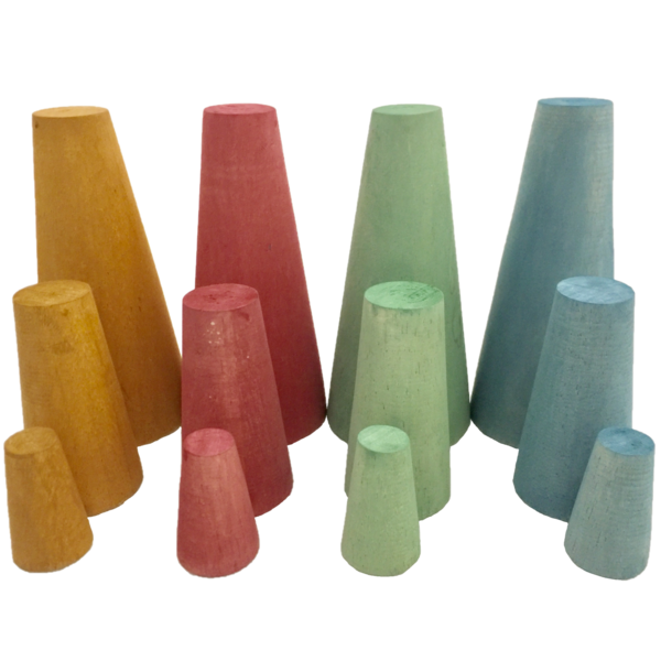 Coni di impilamento della terra di giocattoli papoose 12pc
