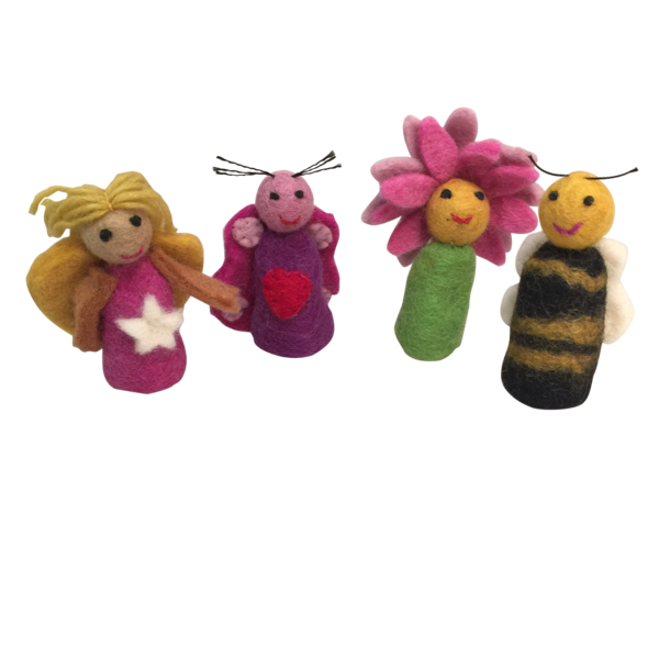 Papoose juguetes jardín títeres de dedo 4