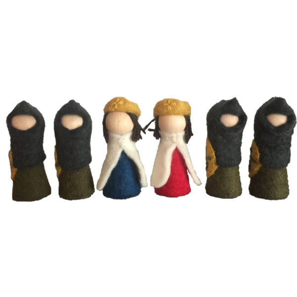 Papoose Toys King-Queen-4 Caballeros