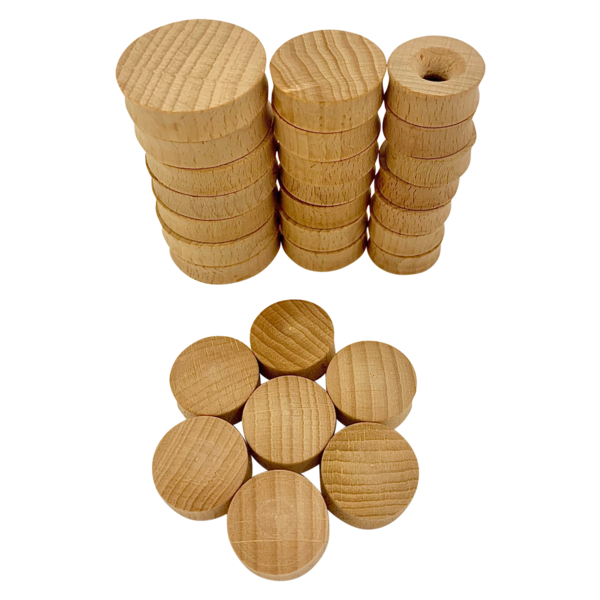 Toys Papoose Mini Rounds Natural 28pc