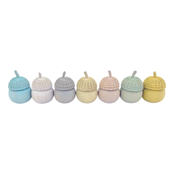 Papoose juguetes mini macetas de bellota pastel 7pc