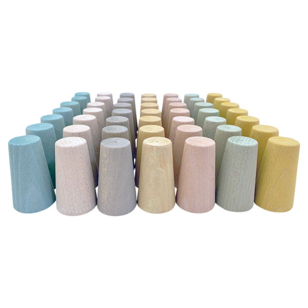 Papoose juguetes mini conos pastel 49pc