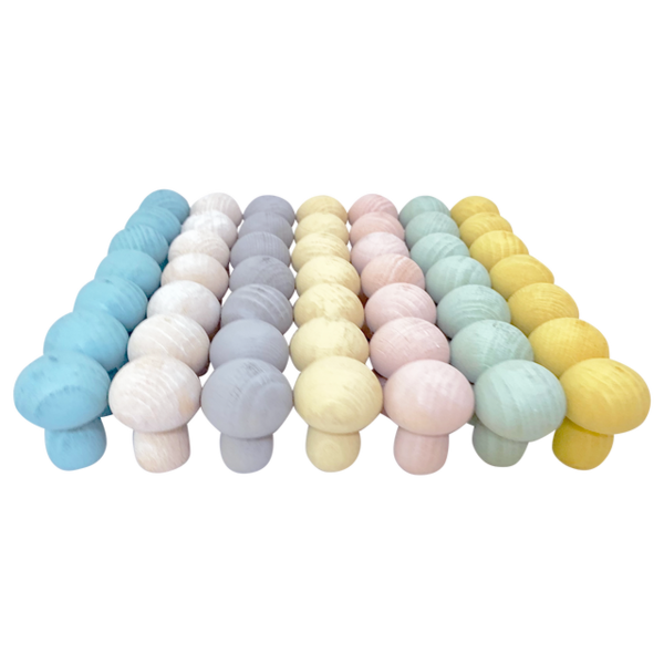 Papoose juguetes mini hongo pastel 49pc