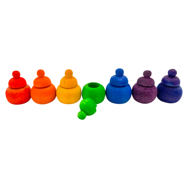 Toys Papoose Mini Rainbow Pot 7pc