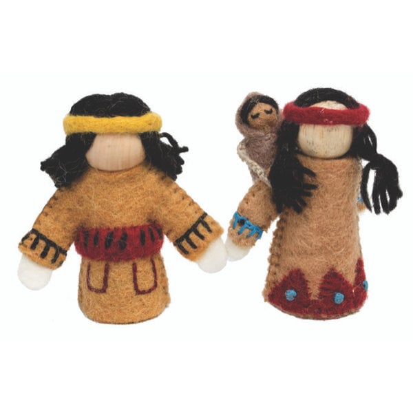 Papoose juguetes nativos americanos 3pc