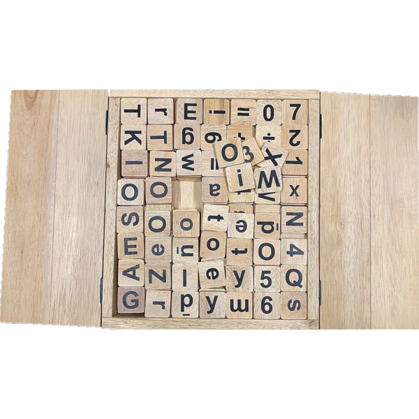 PAPOOSE Toys Numeri di lettere naturali impostati