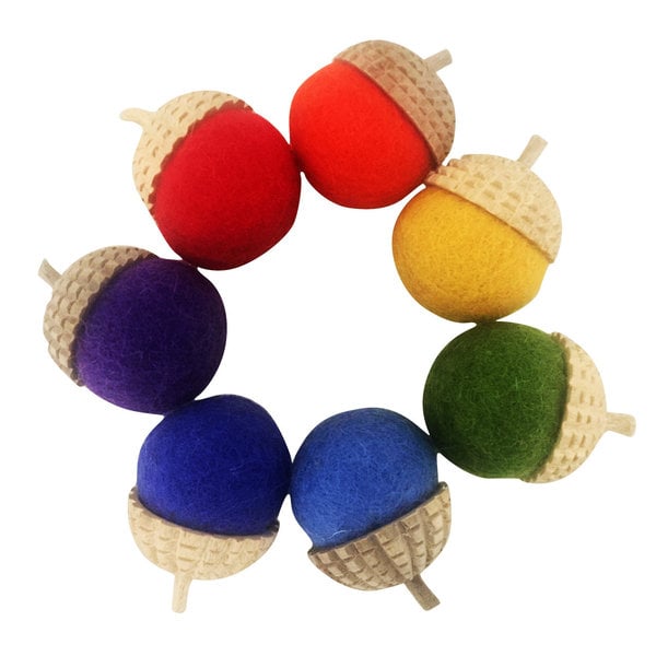 Giocattoli papoose Rainbow Acorns 7pc