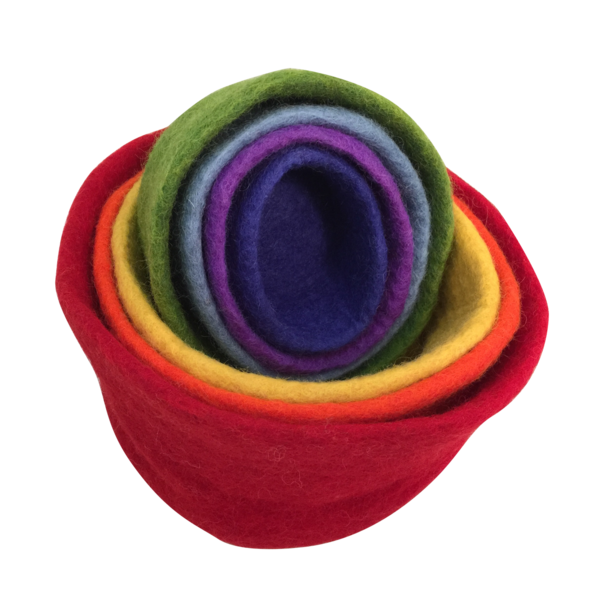 Papoose juguetes arcoiris anidados 7 pc