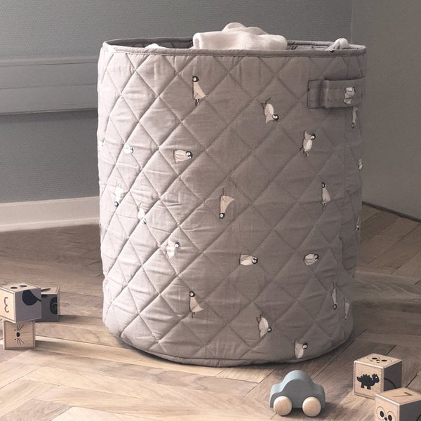 Petú Petú Ragge Ragge Quilted Storage Basket Pinguin