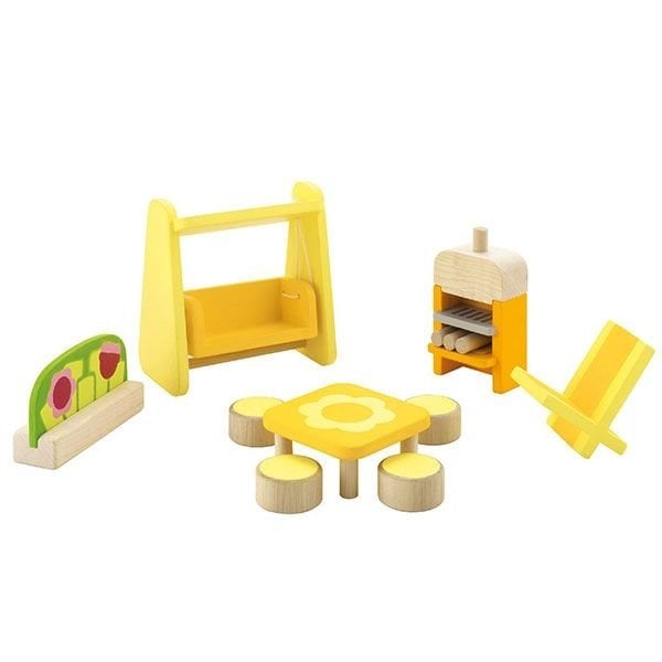 Juego de muebles de jardín de casa muñecas