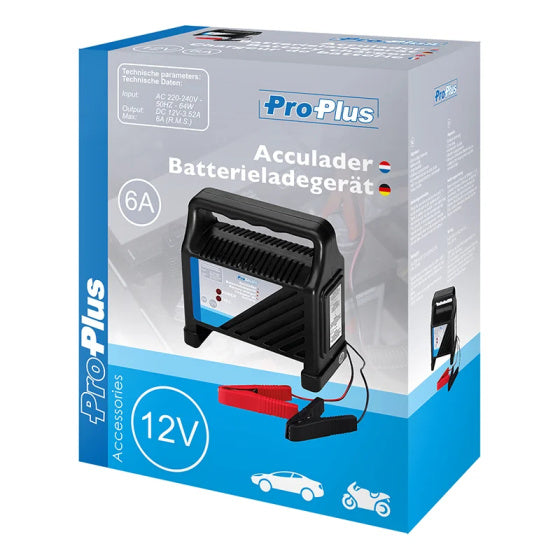 Proplus Battery Carger 12 voltio 6 ampère 20+ah negro