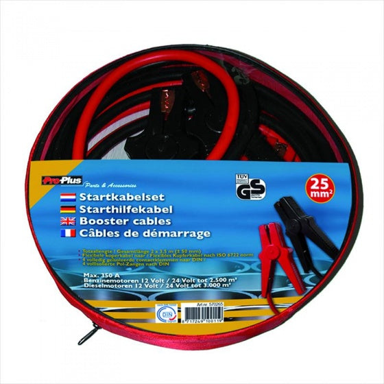 Cavi di avvio 16 mm² 350A 3,5 metri 12 Volt rosso nero