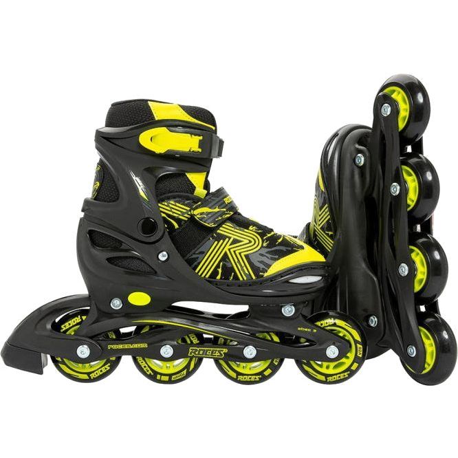Roces Inline skates Jokey 3.0 softboot 82A zwart geel maat 26-29