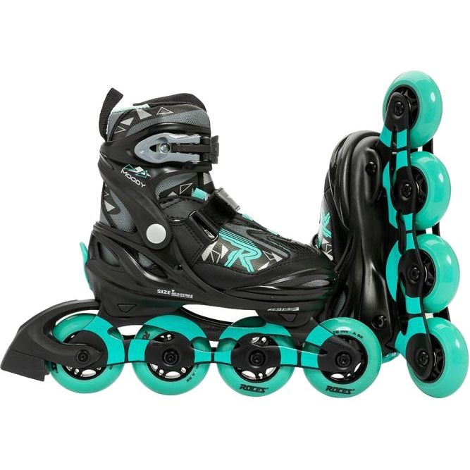 Roces Inline skates Moody Tif 82A zwart aqua maat 30-35