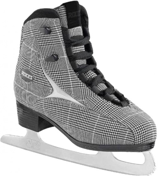 ROCES Patinaje figurado British Check Damas Tamaño blanco y negro 39