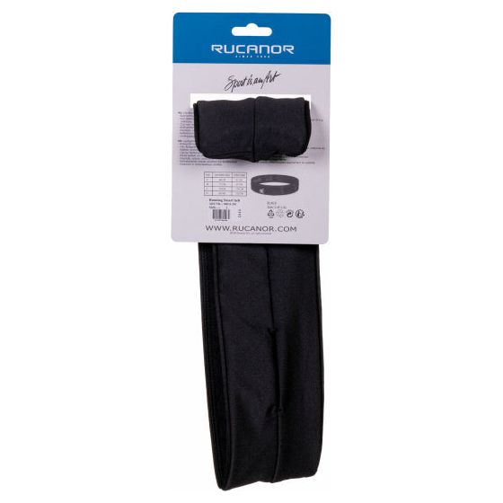 Rucanor Running hardloopriem unisex zwart maat L