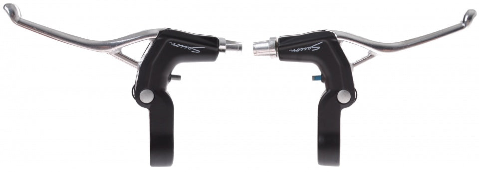 Maniglie freno set a v-free a 2 dita in argento in 2 pezzi