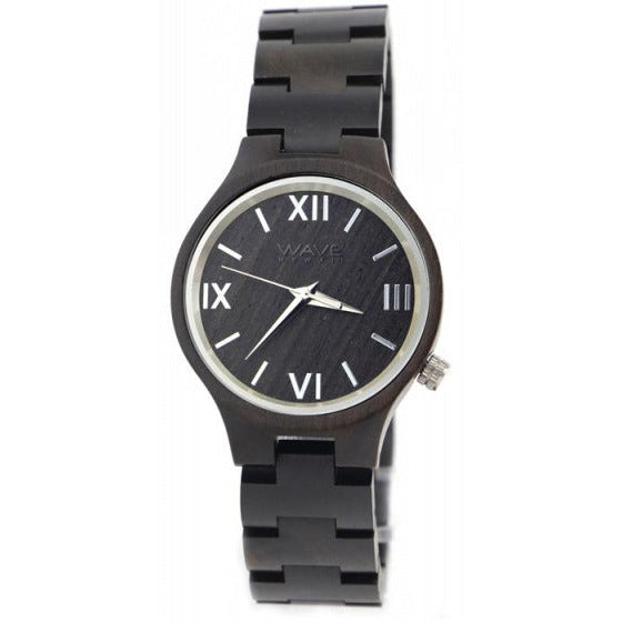 Wave Hawaii Watch Citizen Miyota Ladies 3.5 cm Wood Black