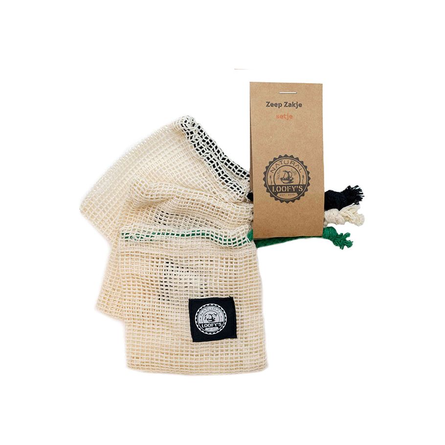 Juego de bolsas de jabón de Loofy de 3