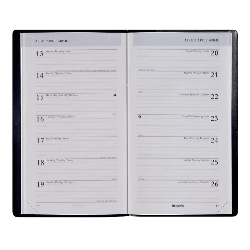 Agenda Brepols breplan genova black 2026