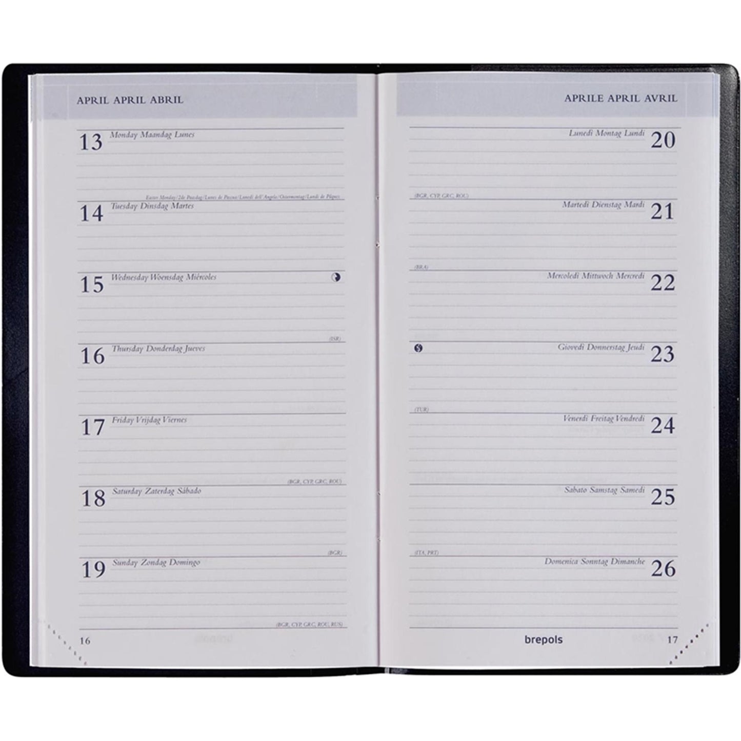 Agenda Brepols breplan genova black 2026