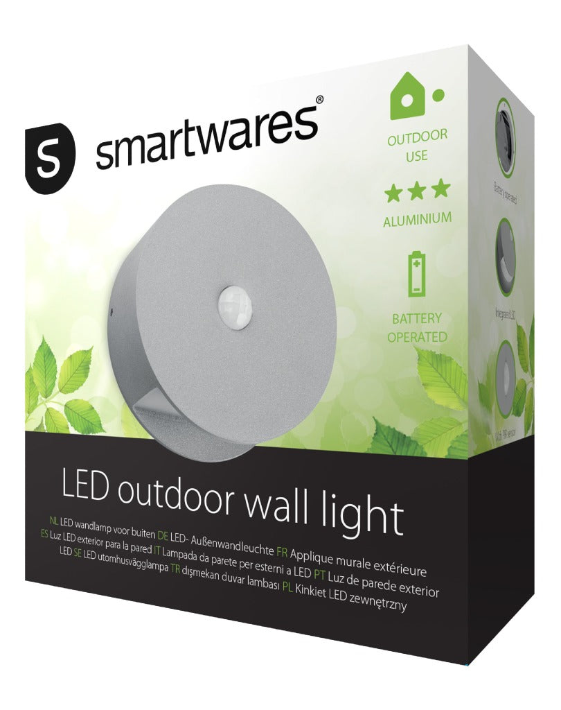 Ranex Ranex RA-1004236 Lampada a parete LED per l'esterno con sensore 0,5 W 60 lm grigio