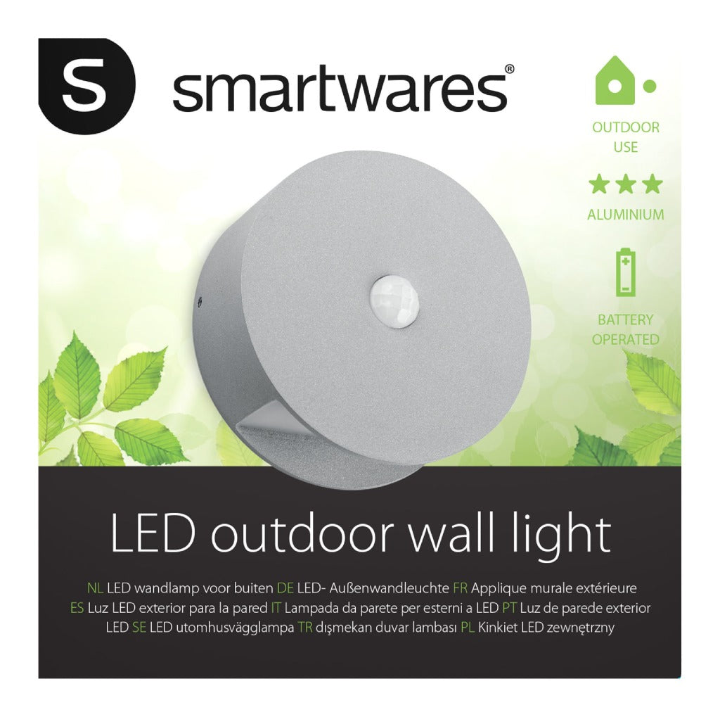 Ranex Ranex RA-1004236 Lampada a parete LED per l'esterno con sensore 0,5 W 60 lm grigio