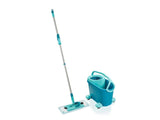 Leifheit clean twist m vloerwisser ergo set klittenband mobiel - compleet systeem met wieltjes - afbeelding 1