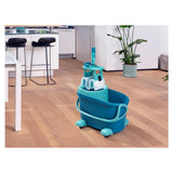 Leifheit clean twist m vloerwisser ergo set klittenband mobiel - compleet systeem met wieltjes - afbeelding 2