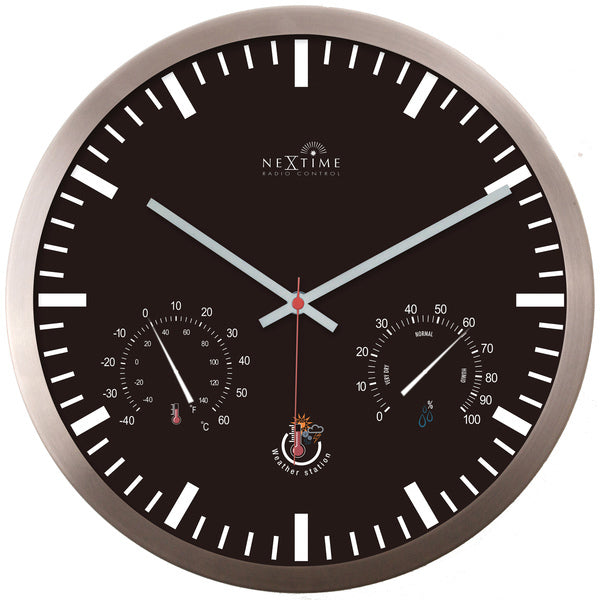 Nextime Nextime NE-90513WW Walklok + Weathing Station da 25 cm in alluminio RC nero