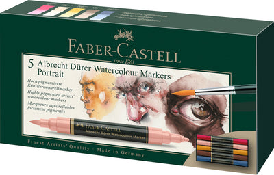 Faber Castell Faber Castell FC-160307 WK25AQUAREL MARKER FC ALBRECHTDürer 5 pezzi Ritratto
