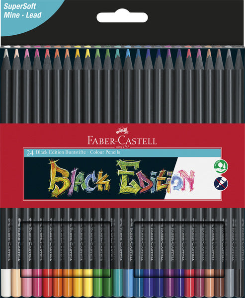 Faber Castell Faber Castell FC-116424 Matite colorate Black Edition in Case 24 pezzi