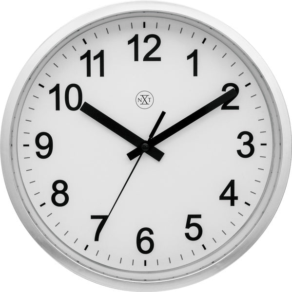 Nextime Nextime NX-7307zi-V2 Clock NXT Diam. 25,5 cm di plastica, quadrante bianco, #039; orologio tranquillo