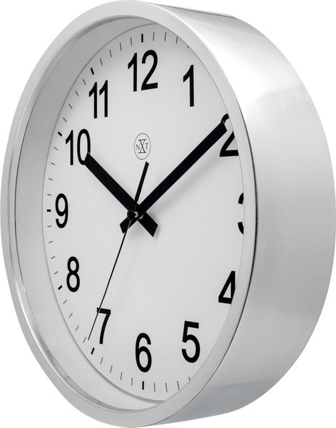 Nextime Nextime NX-7307zi-V2 Clock NXT Diam. 25,5 cm di plastica, quadrante bianco, #039; Orologio tranquillo