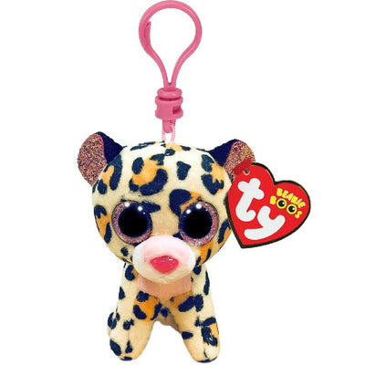 Clip de Ty Beanie Boo Livvie Leopard, 7cm