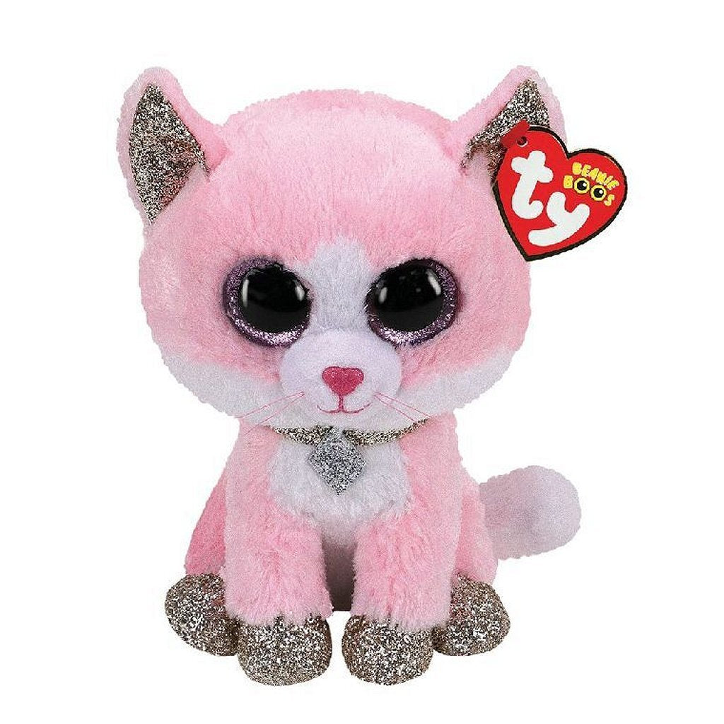 Ty Beanie Boo's Fiona Pink Cat, 15 cm
