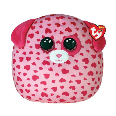 Ty Beanie Ty Squish A Boo Pink Tickle Dog, 20 cm