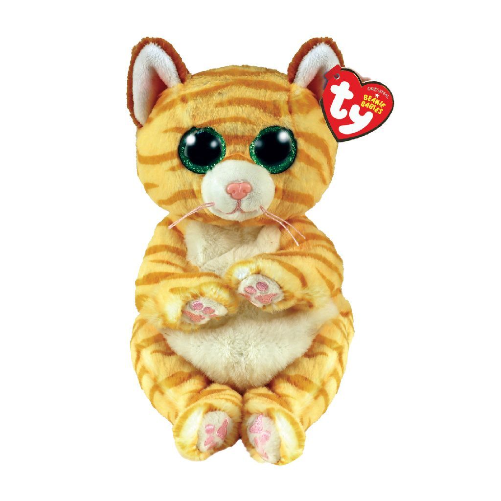 Ty Beanie Babies Belllies Mango Stripey Cat, 15 cm