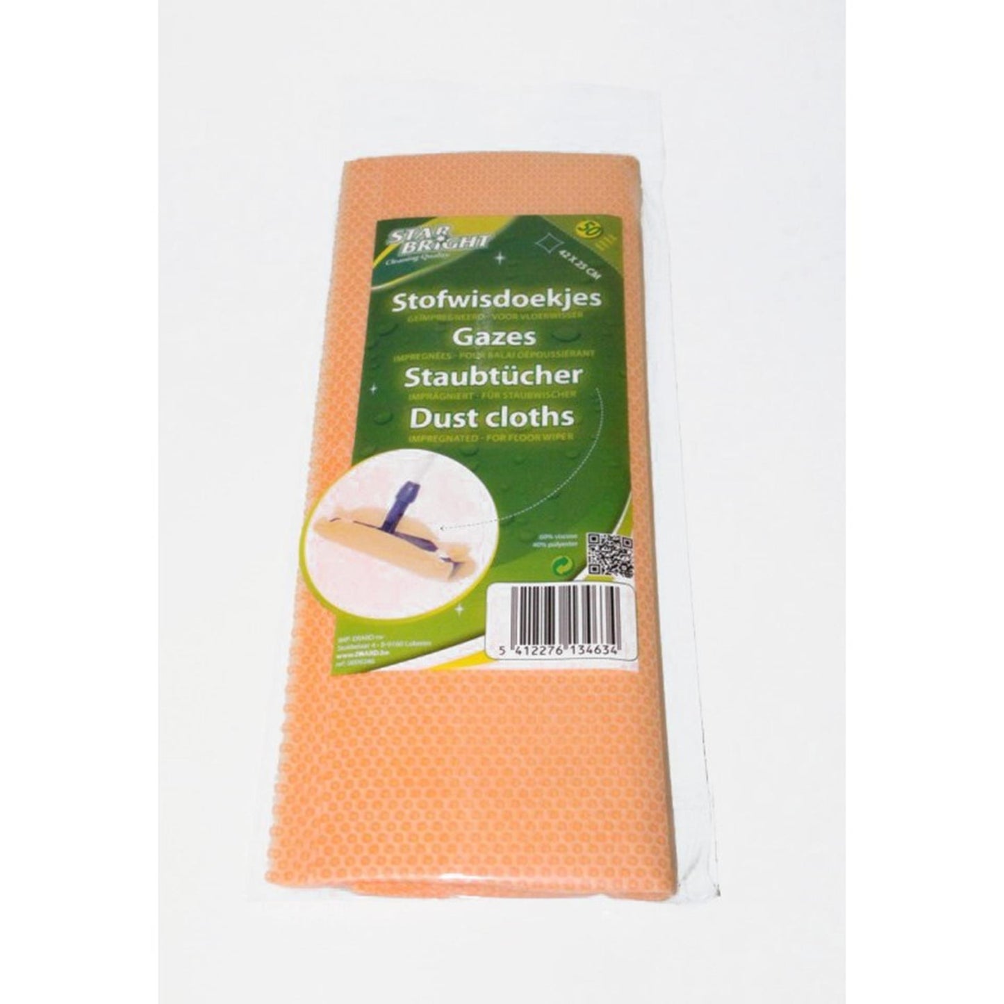 Panno per pavimenti Starbright arancione 42x25 cm