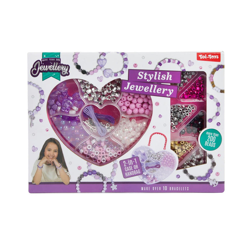 Conjunto de joyería Toi-toys para hacer pulseras.