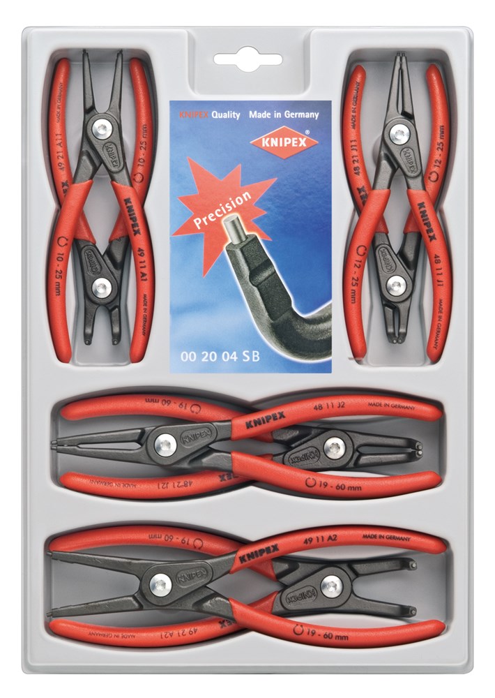 Knipex borgveertangenset 00 20 04 sb (rood, 8-delig)