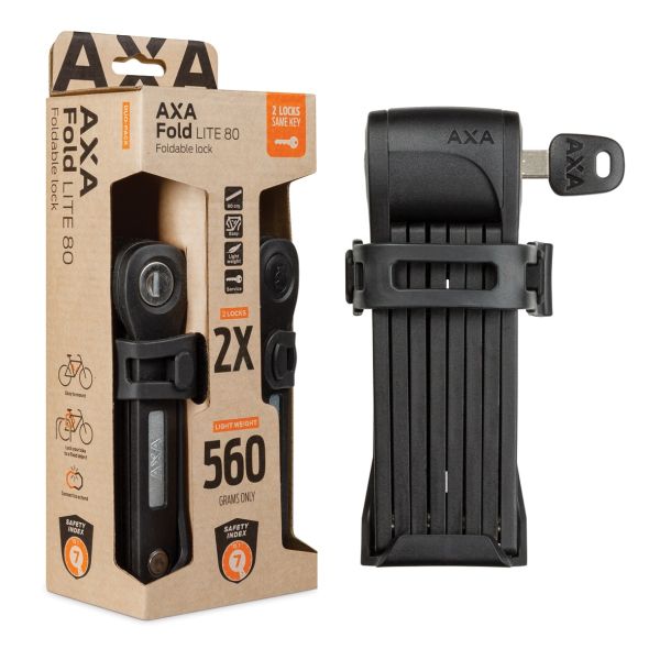 Axa Foldeslot Fold 80 Lite Duo Pack con teclas similares negras