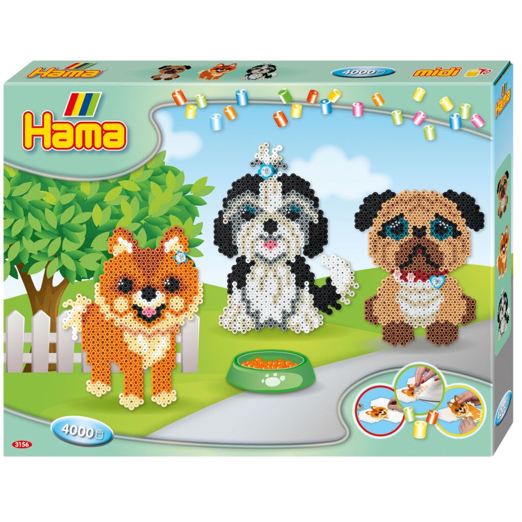 Hama Ironing Bead Set Dogs, 4000º.