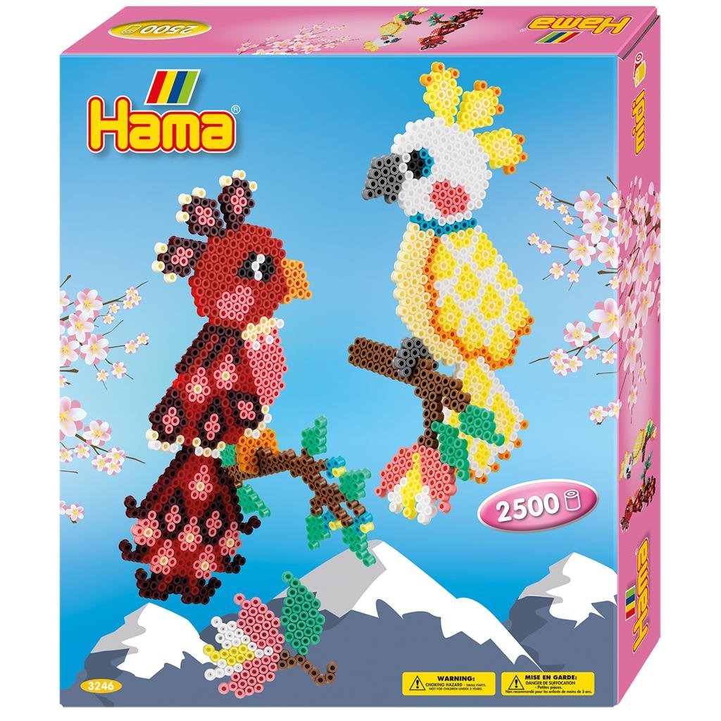 Perle di ferro da stiro Hama pappagalli 2500 pezzi multicolore
