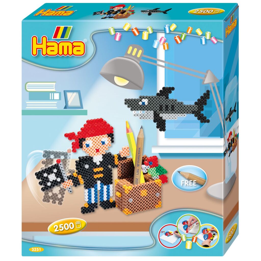 Hama String Bead Set Pirates, 2500st.